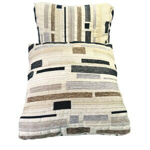 Geometric‎ Earth Tone Throw Pillows Lumbar 18x18 Chair Couch Sofa Bed